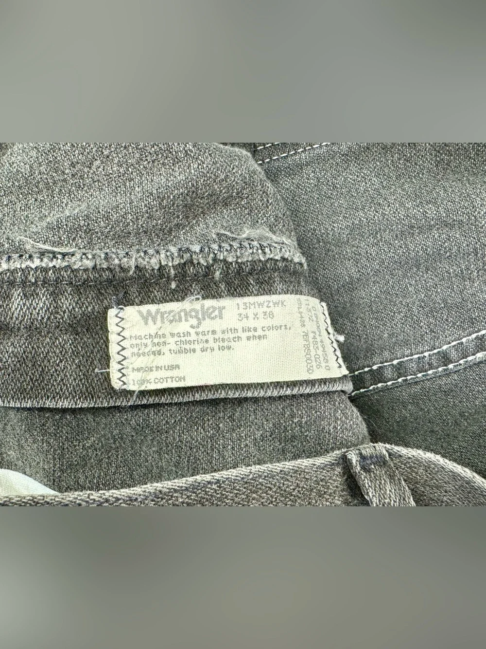 Wrangler Jeans Men's 34x38 Black Cowboy Western Outdoors 13MW2WK